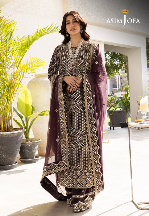 AJJH-01 EMBROIDERED RAW SILK