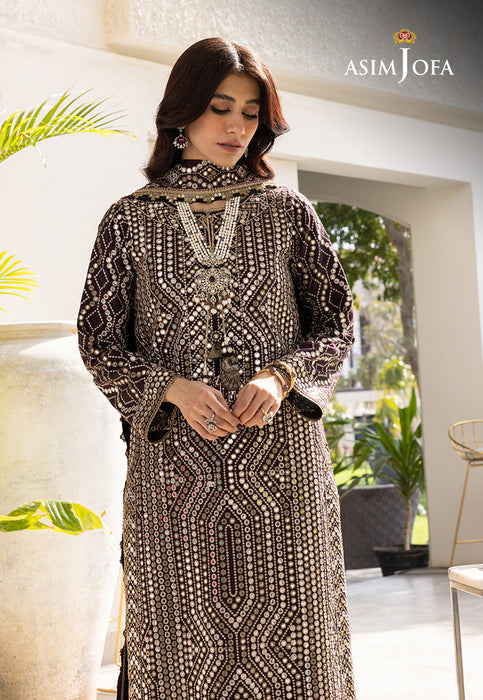 AJJH-01 EMBROIDERED RAW SILK