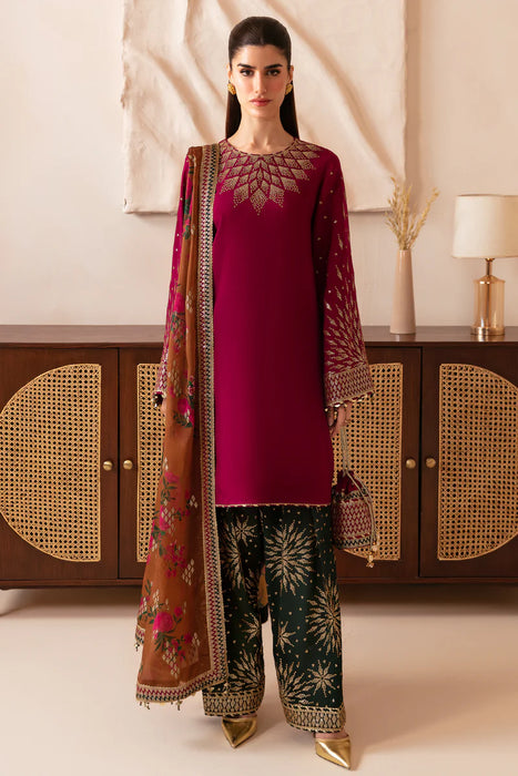 Premium Embroidered Raw Silk UR-7038 3 Pieces