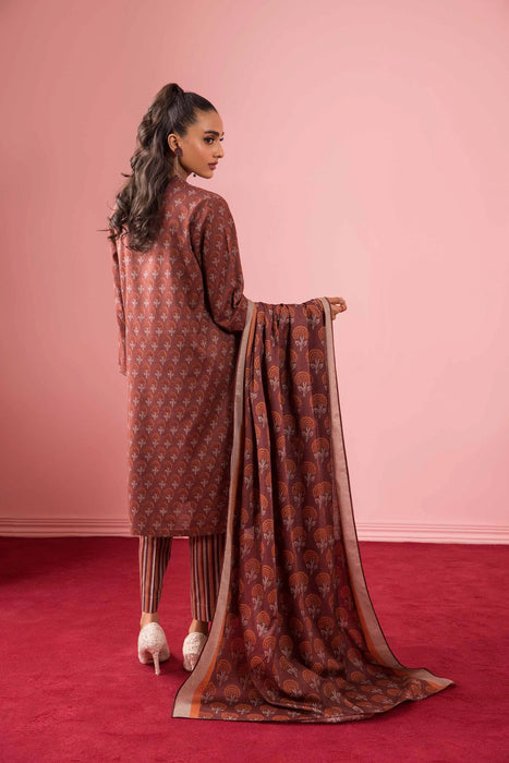 3 PIECE PRINTED EMBROIDERED SUIT