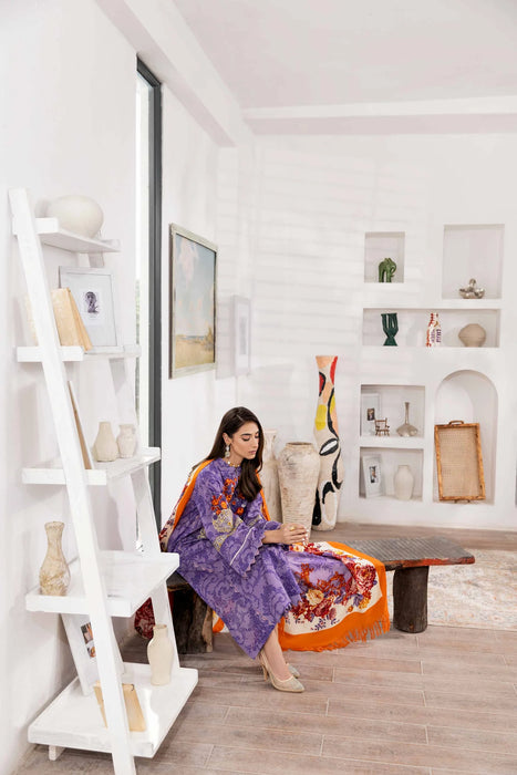 3 PIECE PRINTED EMBROIDERED SUIT