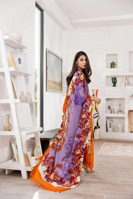 3 PIECE PRINTED EMBROIDERED SUIT