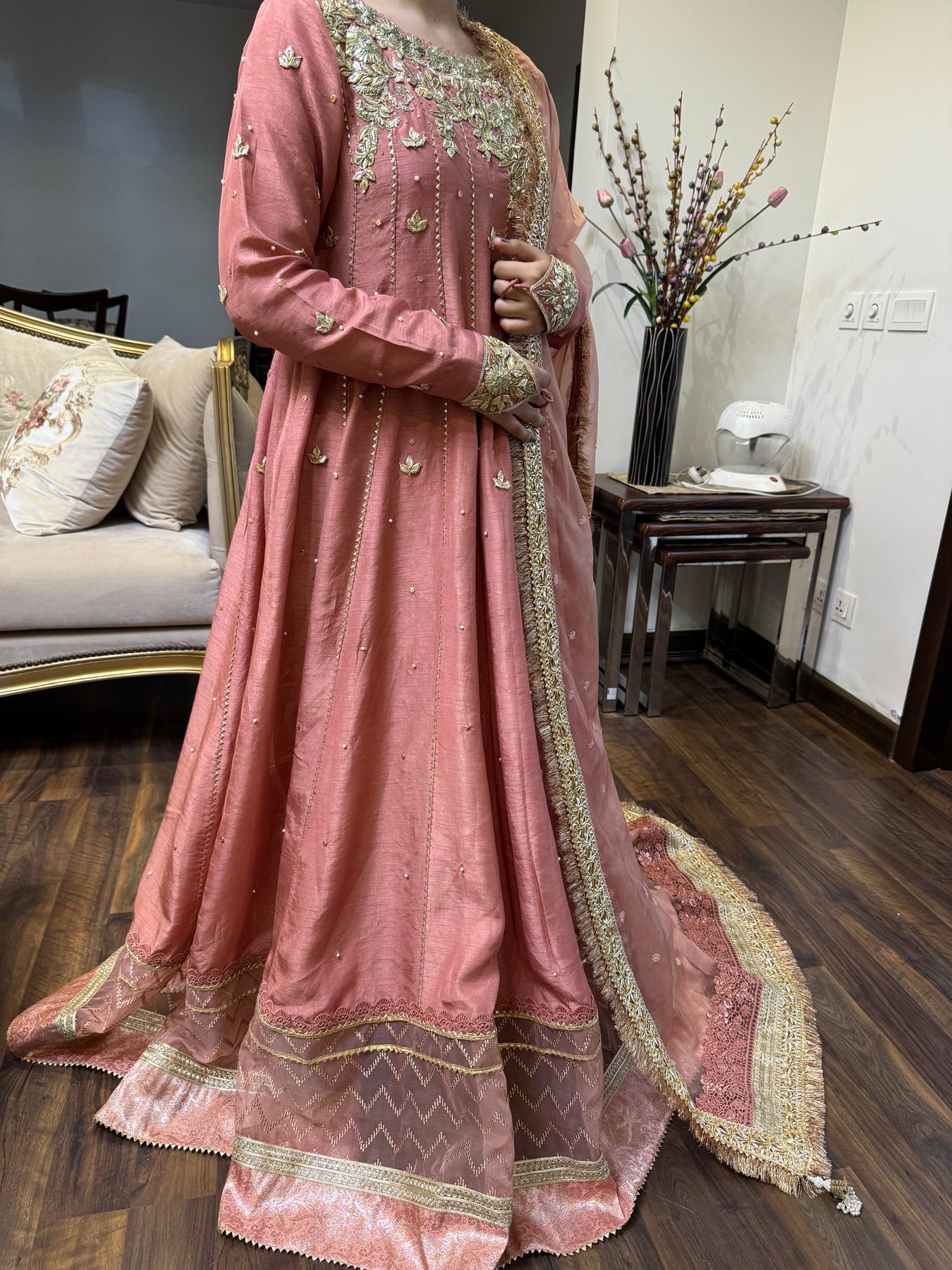 Fabric Korean raw silk and organza