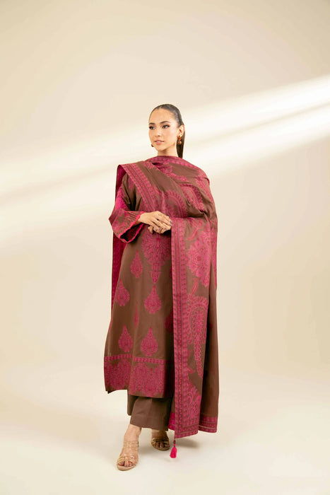 3 Piece - Jacquard Embroidered Suit - 42402156