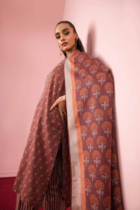 3 PIECE PRINTED EMBROIDERED SUIT