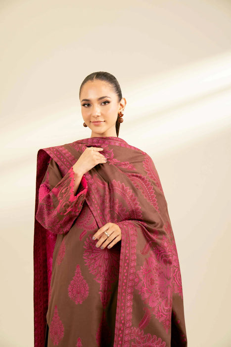 3 Piece - Jacquard Embroidered Suit - 42402156