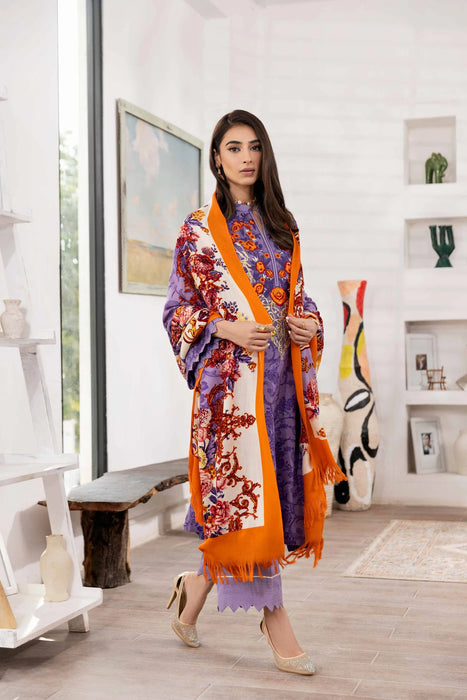 3 PIECE PRINTED EMBROIDERED SUIT
