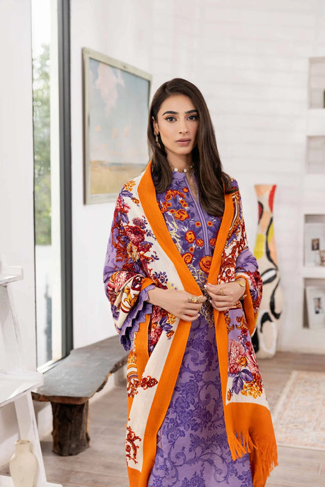 3 PIECE PRINTED EMBROIDERED SUIT