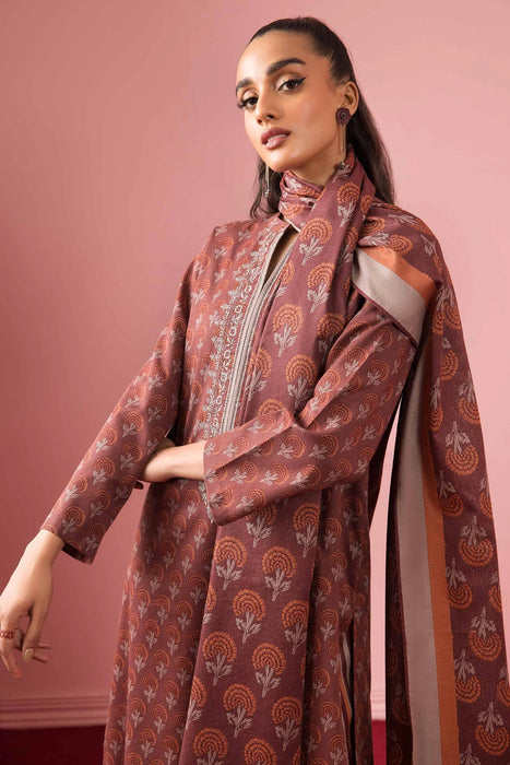 3 PIECE PRINTED EMBROIDERED SUIT