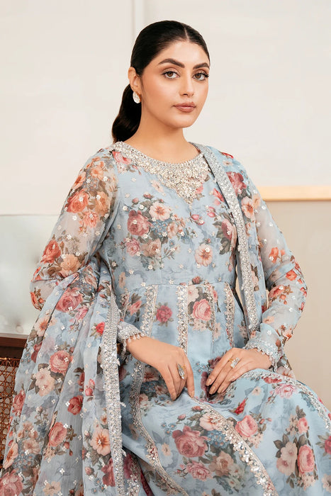 EMBELLISHED PRINTED CHIFFON PR-1058