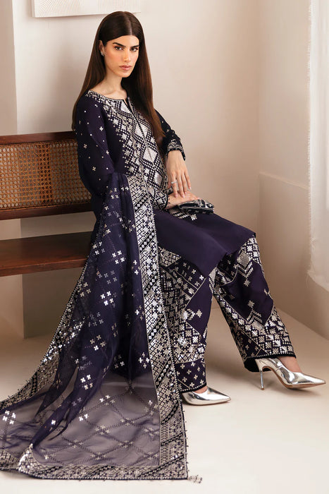 Premium Embroidered Raw Silk UR-7030 3 Pieces