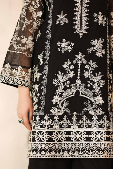 3 Piece Embroidered Cotton Net Suit