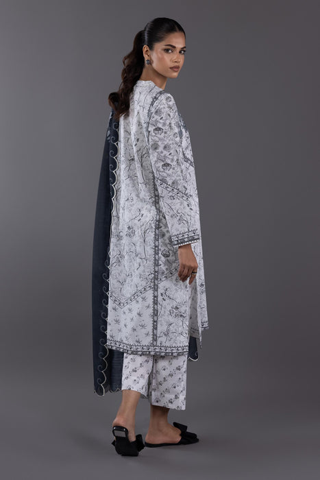 Stitched Lawn Embroidered Suit