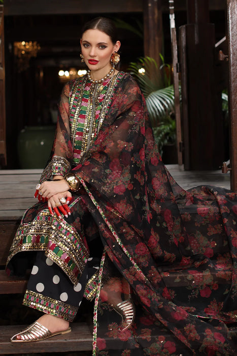 3-PC EMBROIDERED ORGANZA SUIT CMA-5-051